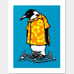 Hawaiian Shirted Penguin Posters and Art